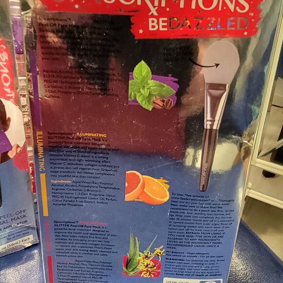 3 Three New Spascriptions Glitter Peel Off Face Masks Be Dazzled - Picture 8 of 11